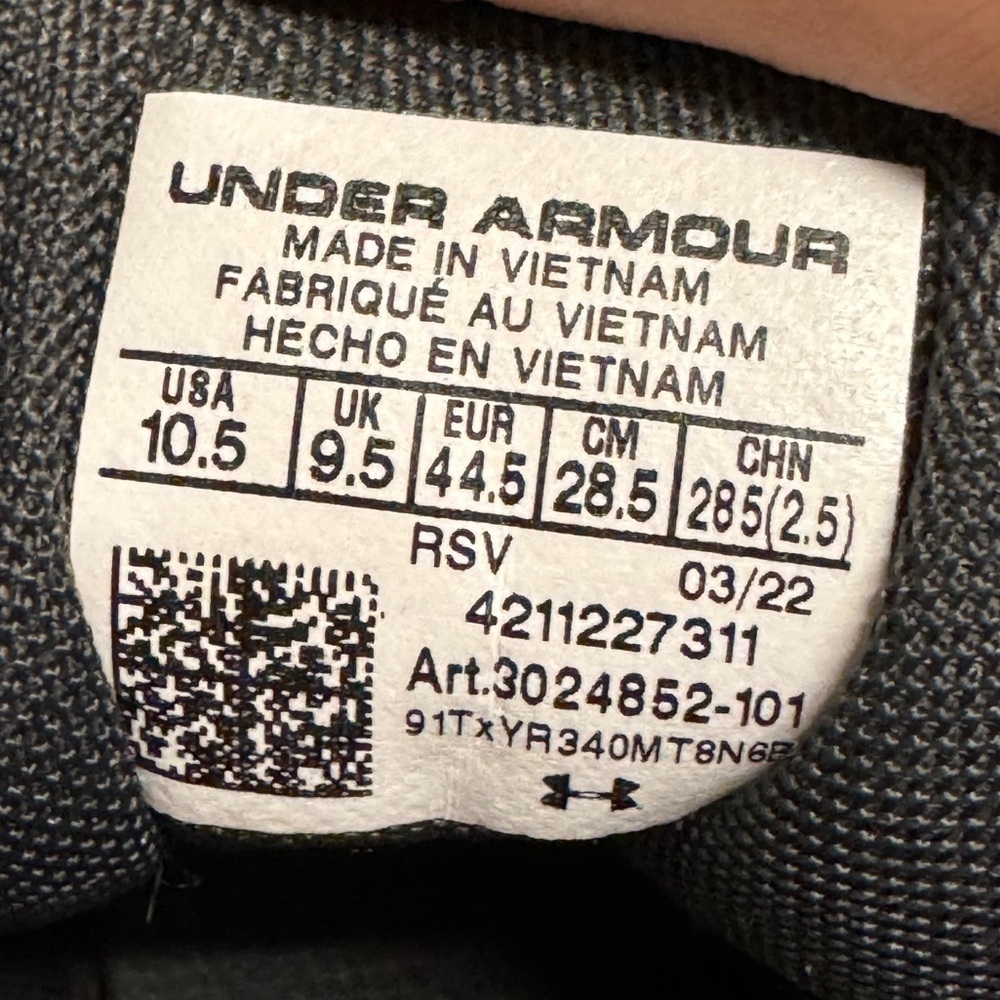 Under Armour Black and Neon Green Athletic Shoes - Picture 14 of 14